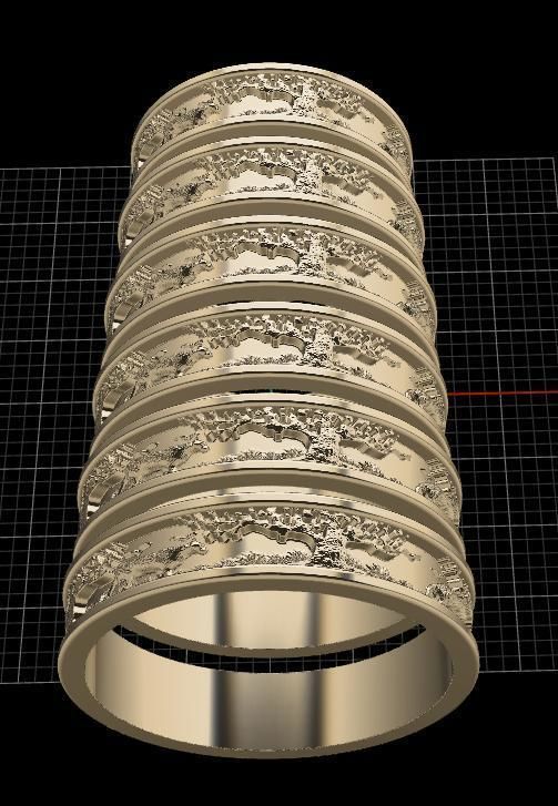 Rings Puma Tree 3D print model_7
