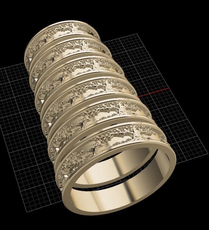 Rings Puma Tree 3D print model_8