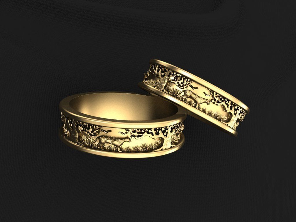 Rings Puma Tree 3D print model_1