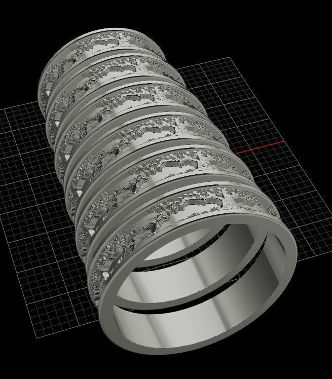 Rings Puma Tree 3D print model_11