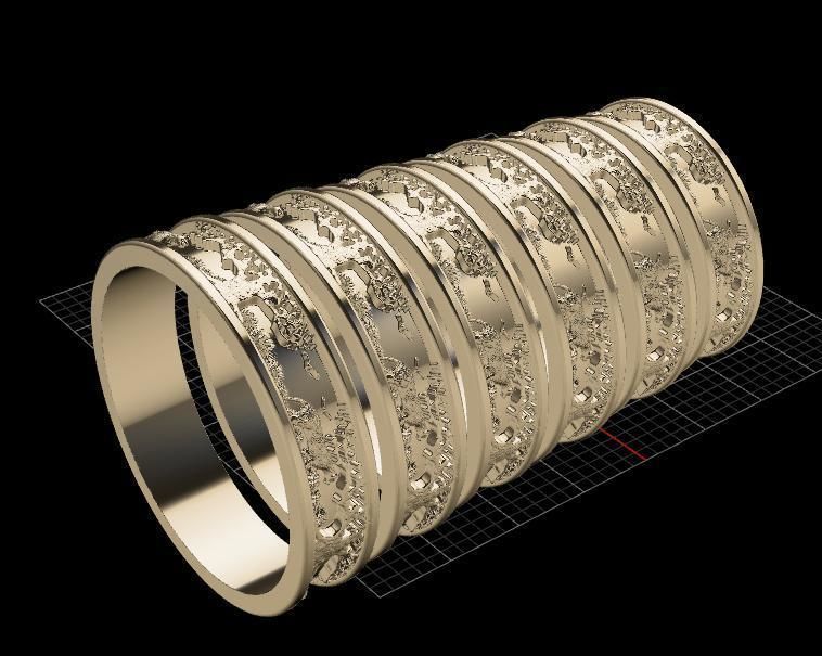 Rings Puma Tree 3D print model_9