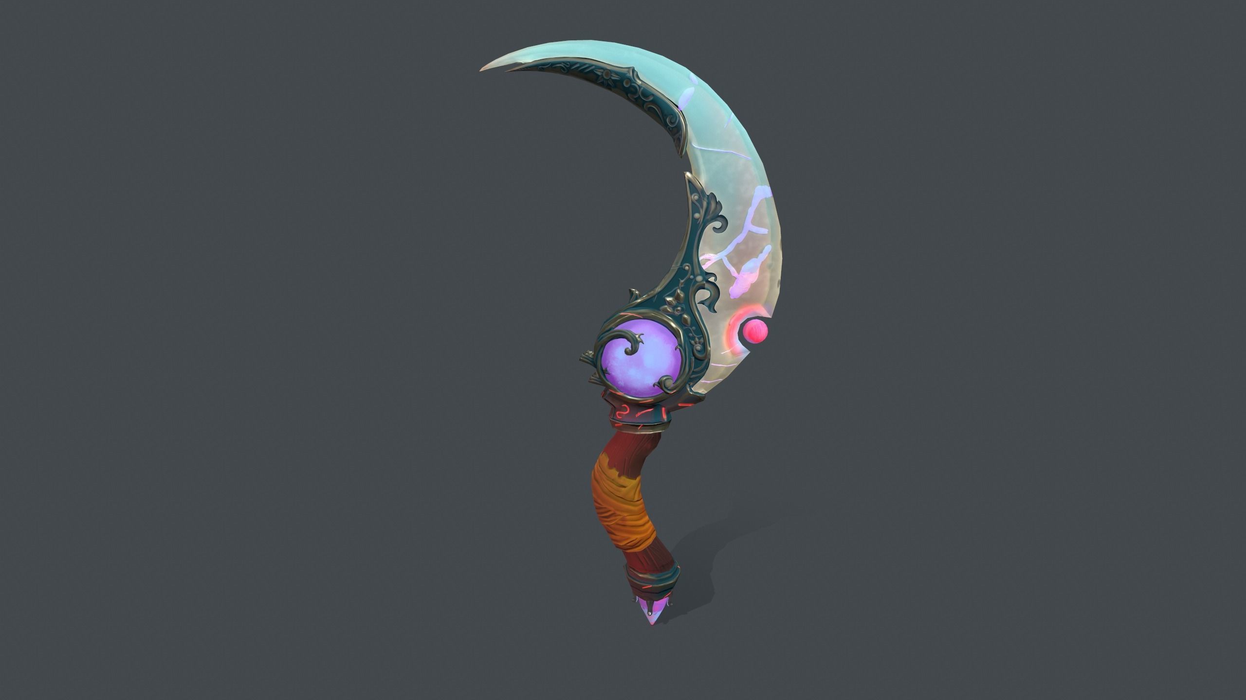 stylized sword Low-poly 3D model_3
