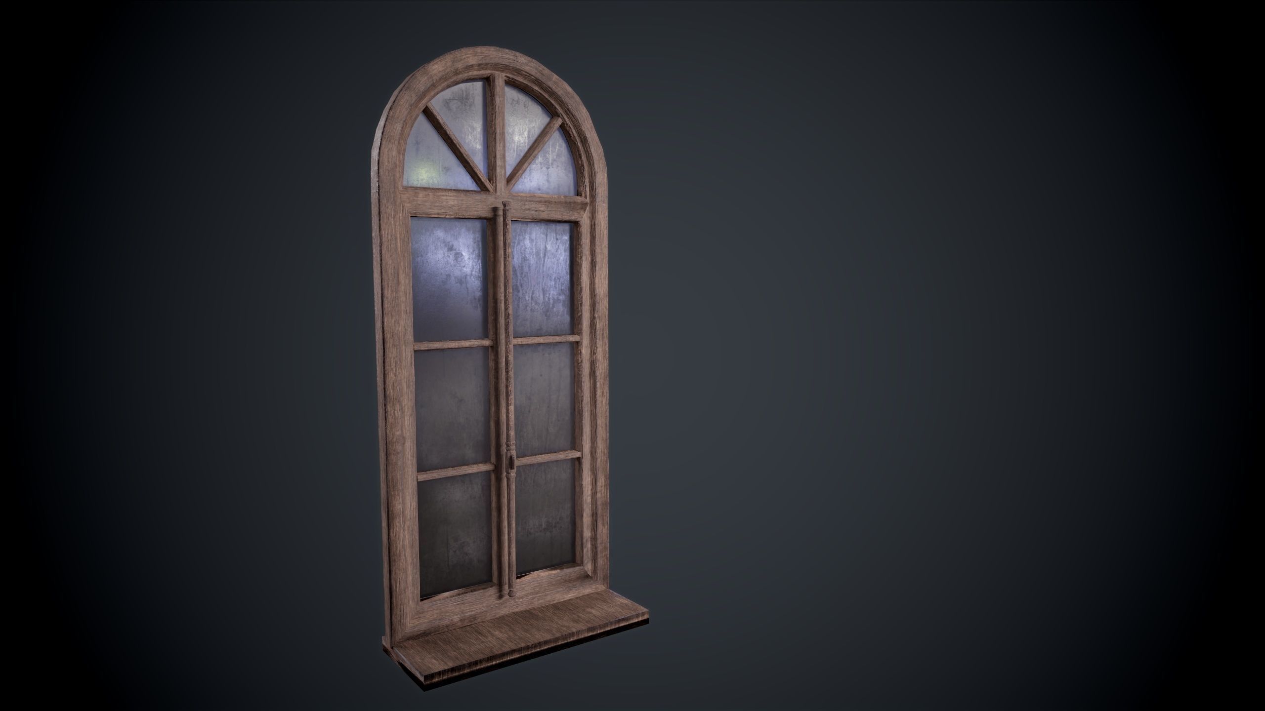 Window lowpoly Game  model  Low-poly 3D model_3