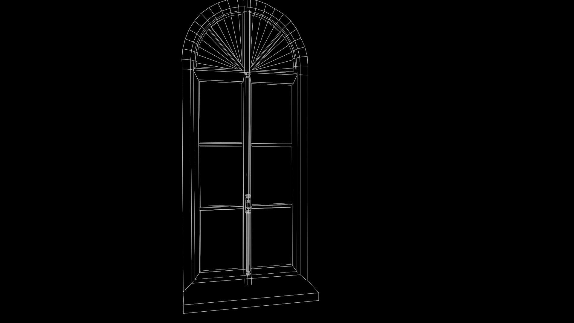 Window lowpoly Game  model  Low-poly 3D model_11