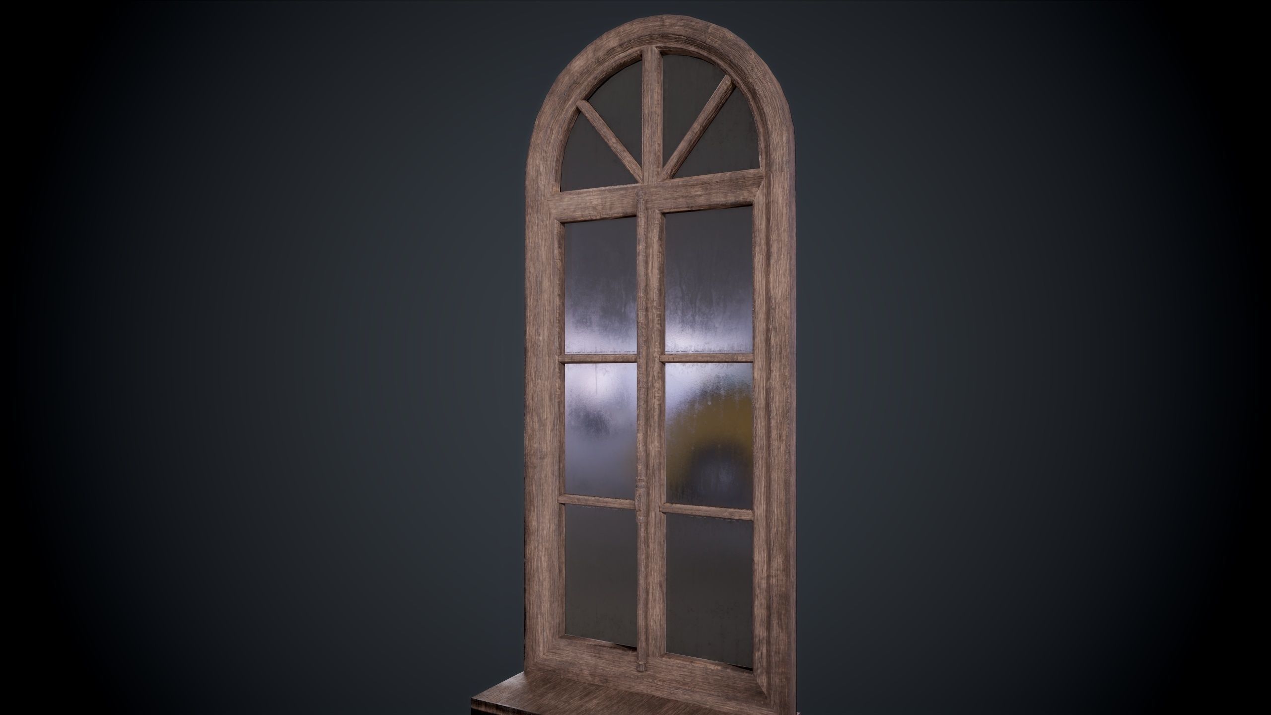 Window lowpoly Game  model  Low-poly 3D model_5