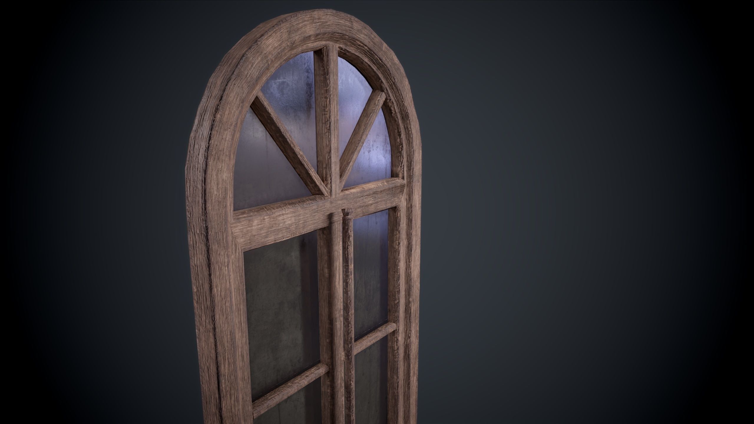 Window lowpoly Game  model  Low-poly 3D model_4