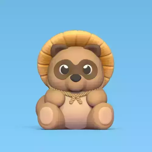 Tanuki figurine of panda bear