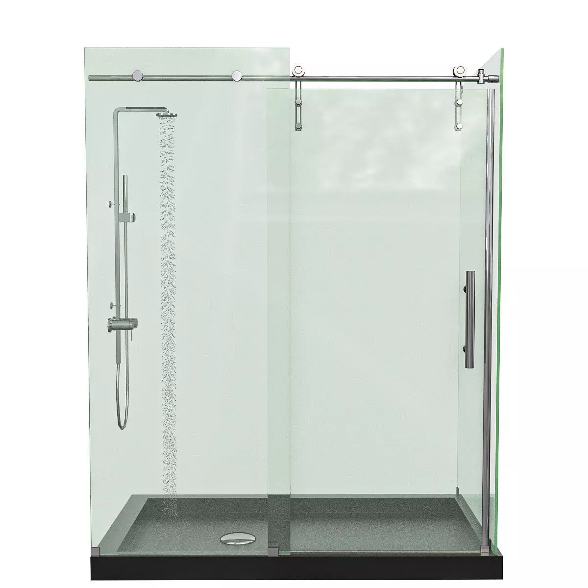 Enigma-Z shower enclosure with glass doors 3D model