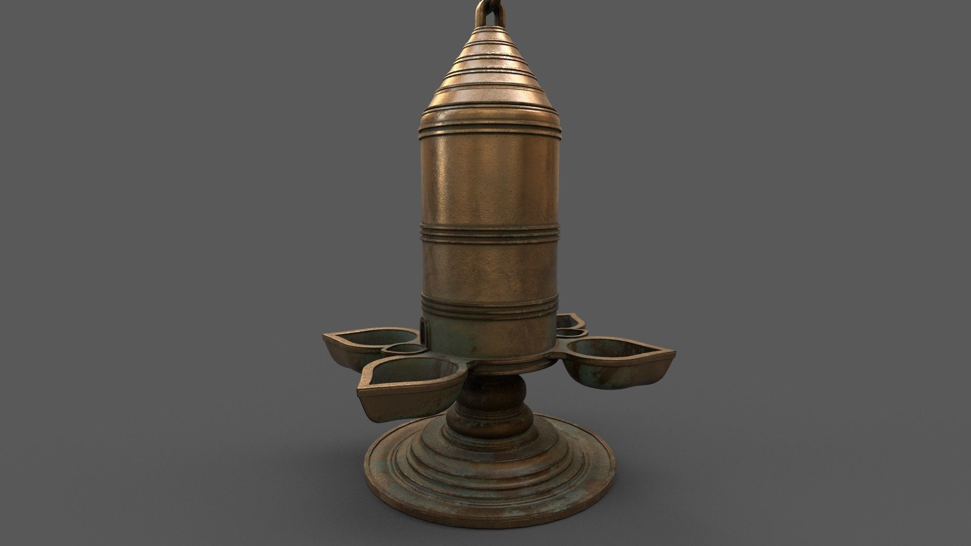 oil lamp 3D model_3