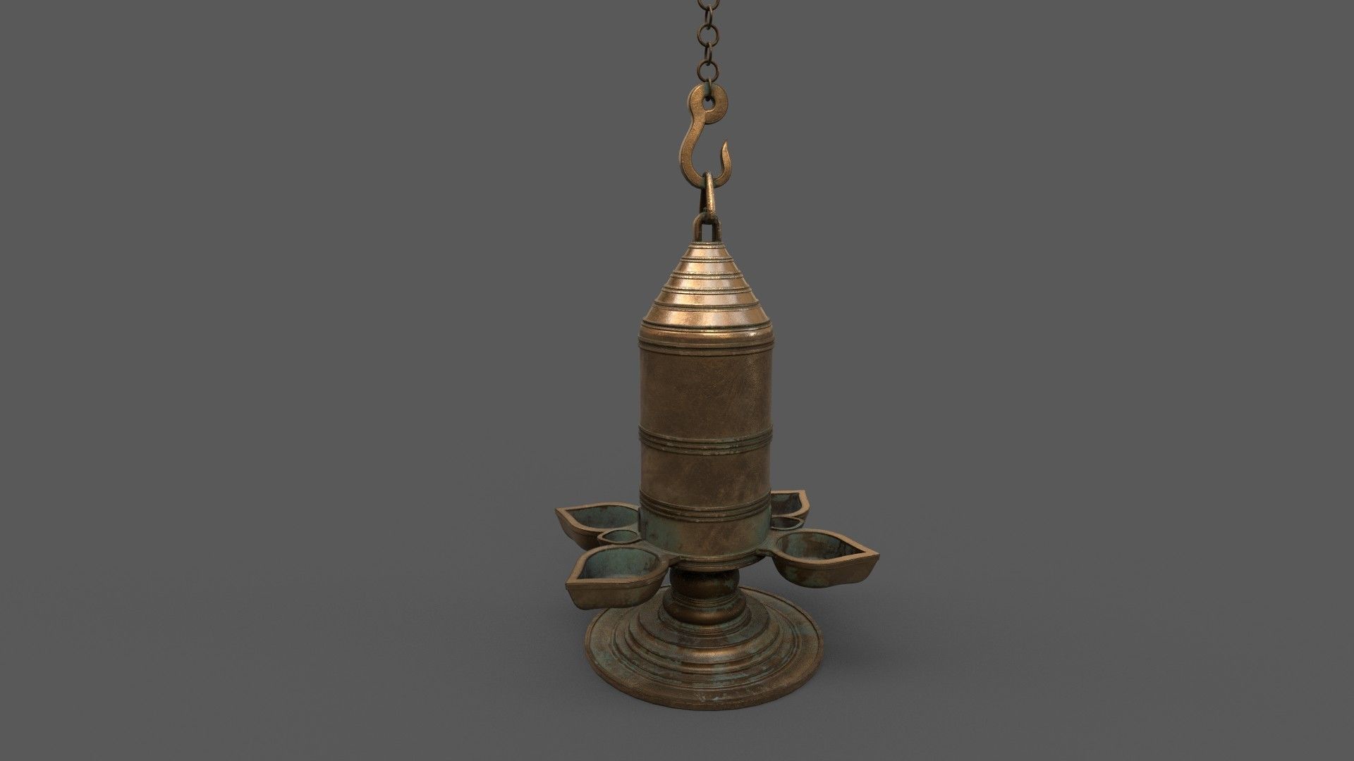 oil lamp 3D model_6