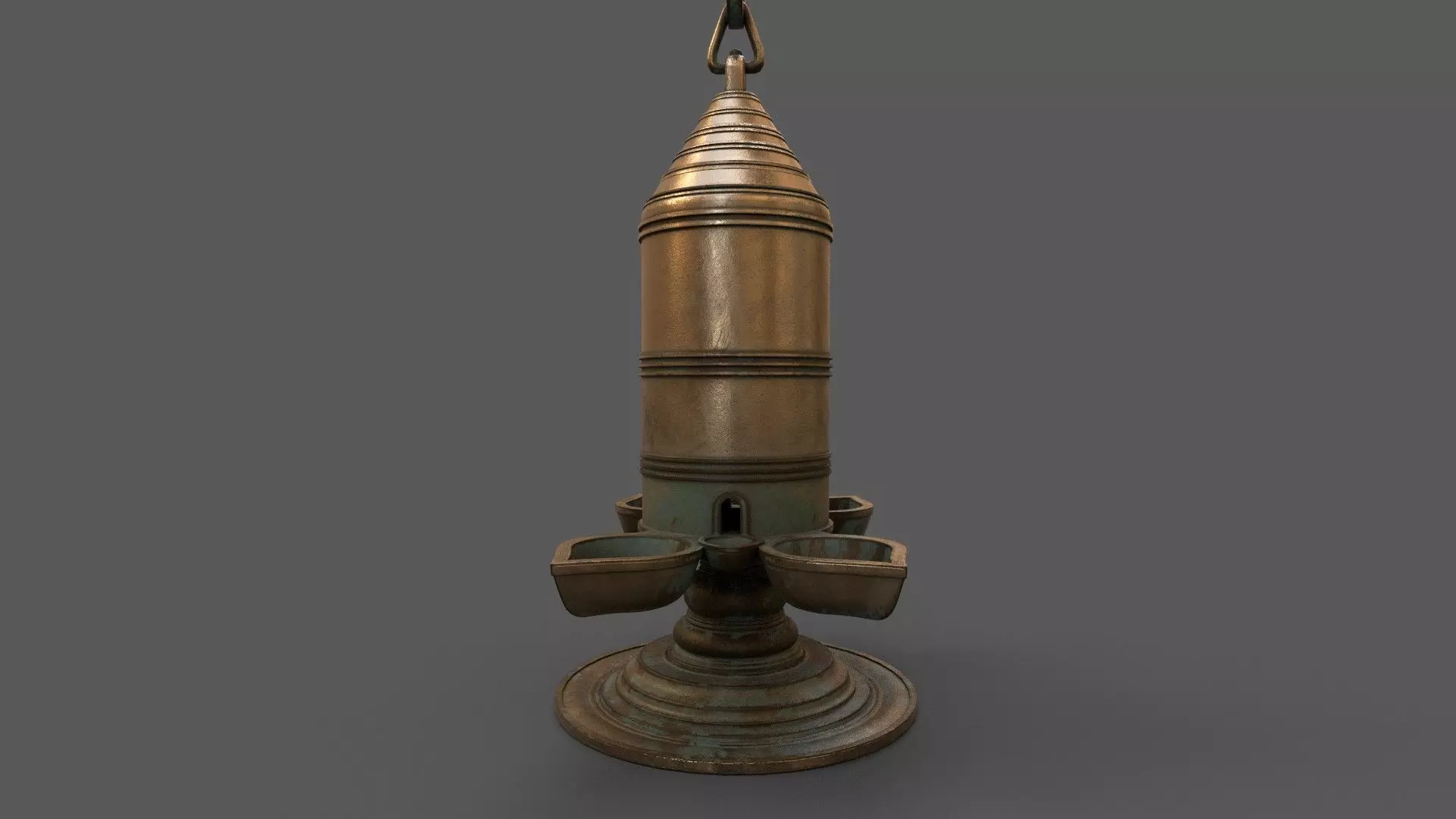 oil lamp 3D model_0