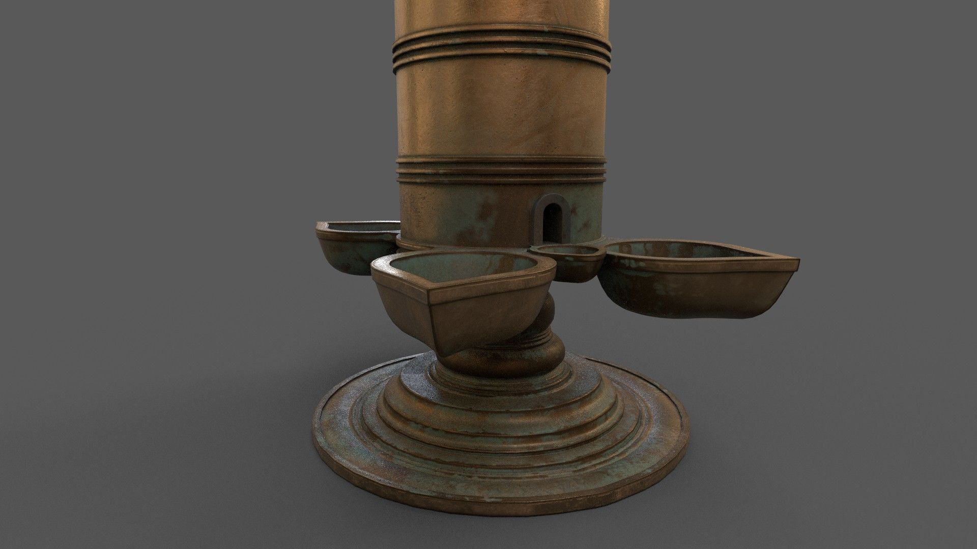 oil lamp 3D model_4