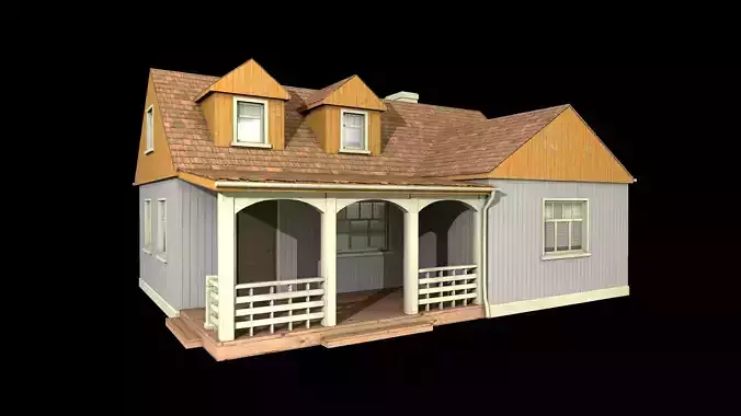 house Low-poly 3D model