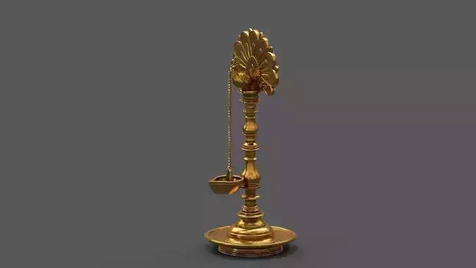oil lamp peacock 2