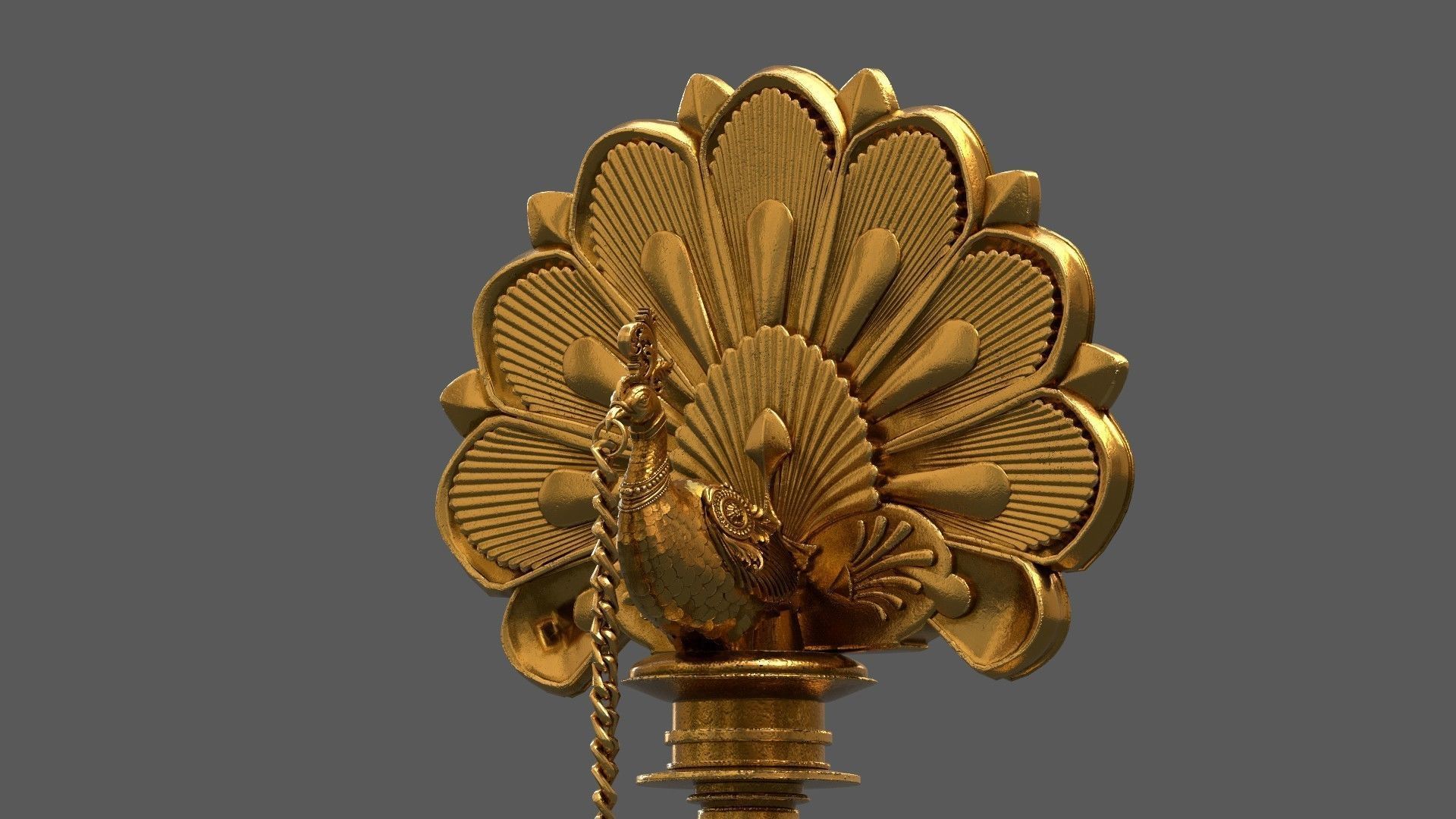 oil lamp peacock 2 3D model_11