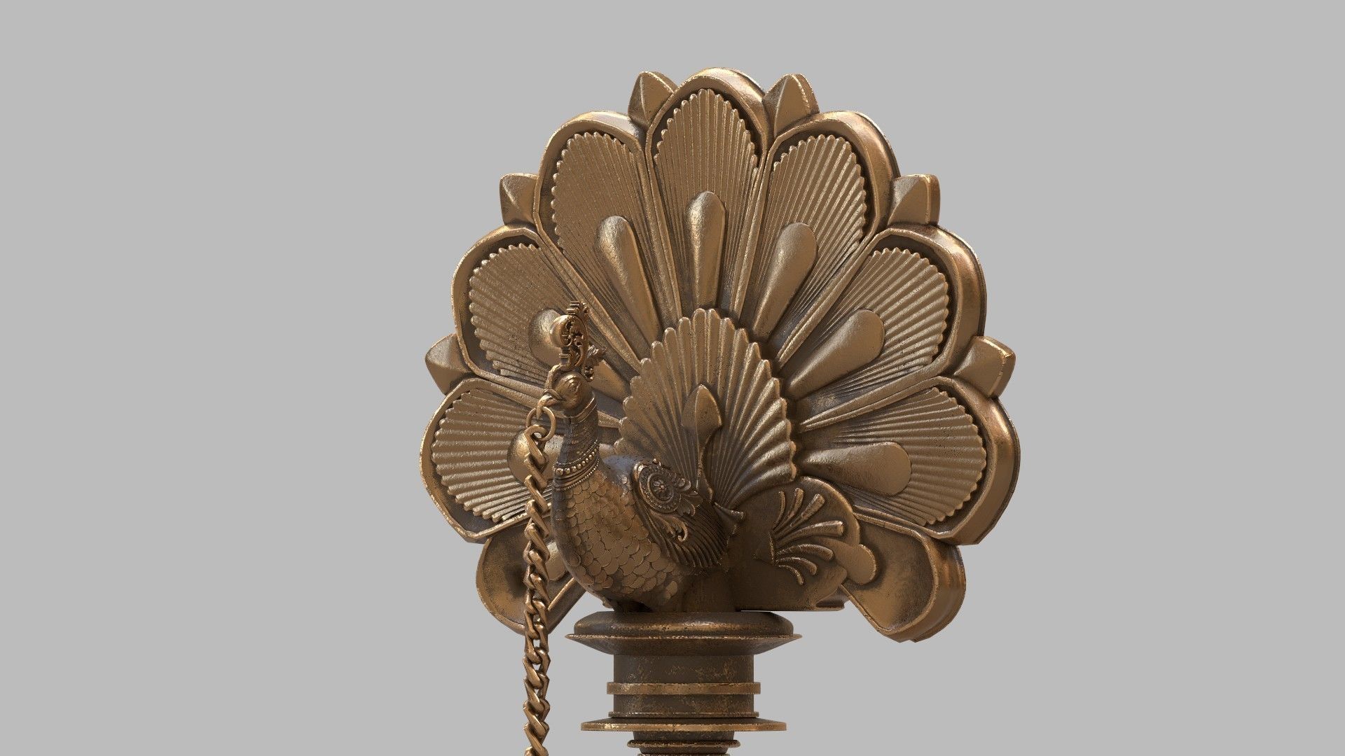 oil lamp peacock 2 3D model_2