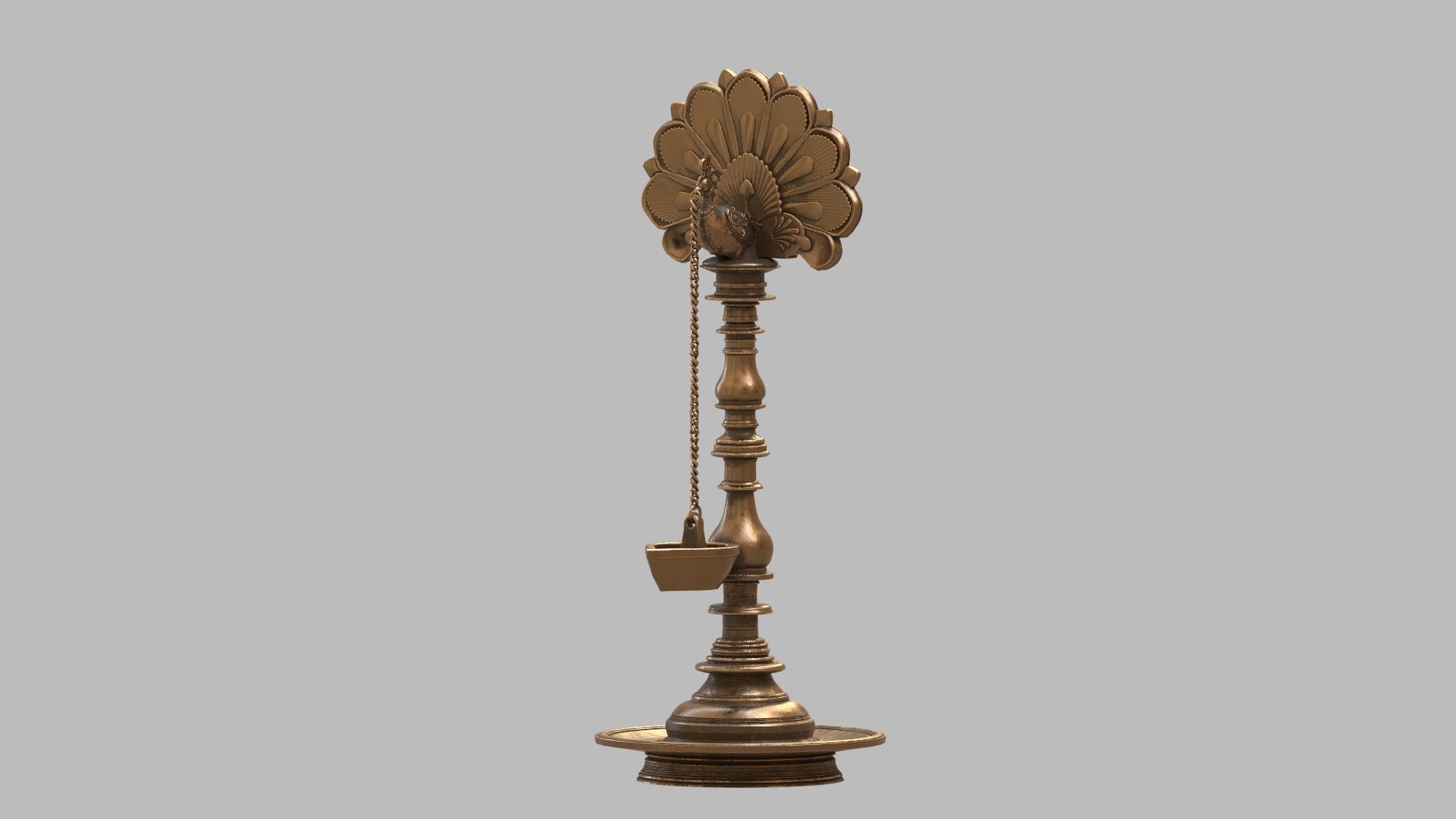 oil lamp peacock 2 3D model_1