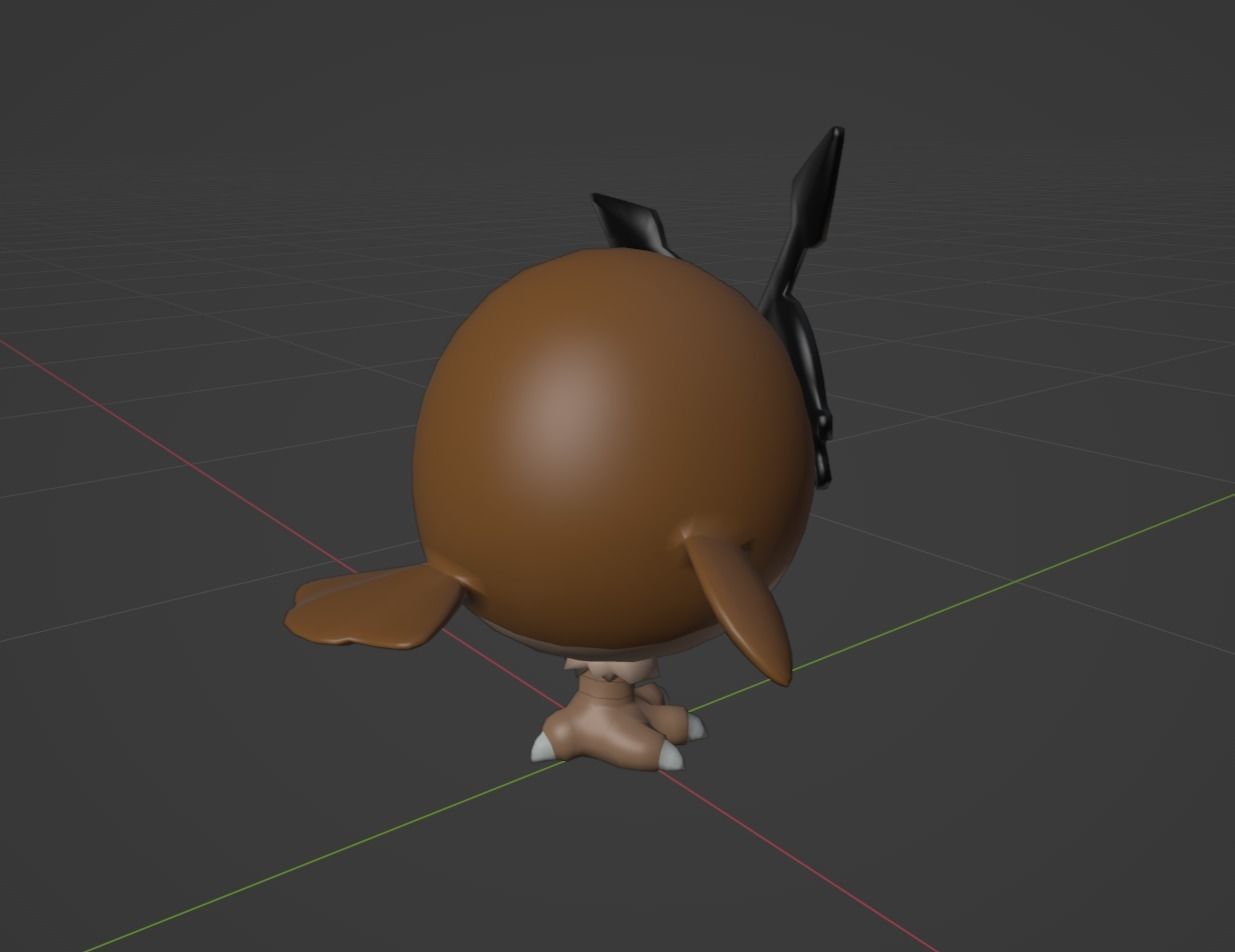 Hoothoot pokemon 3D print model 3D print model_2