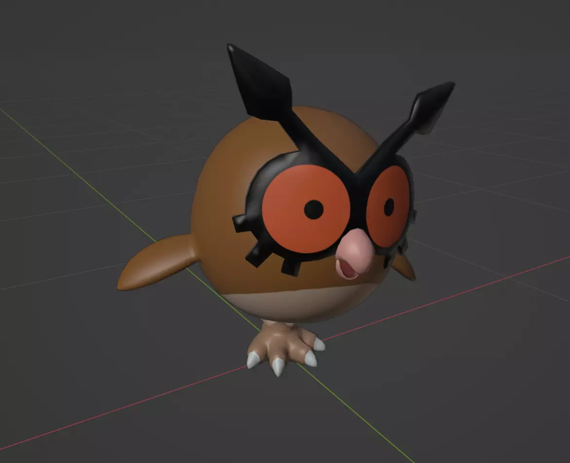 Hoothoot pokemon 3D print model 3D print model_0