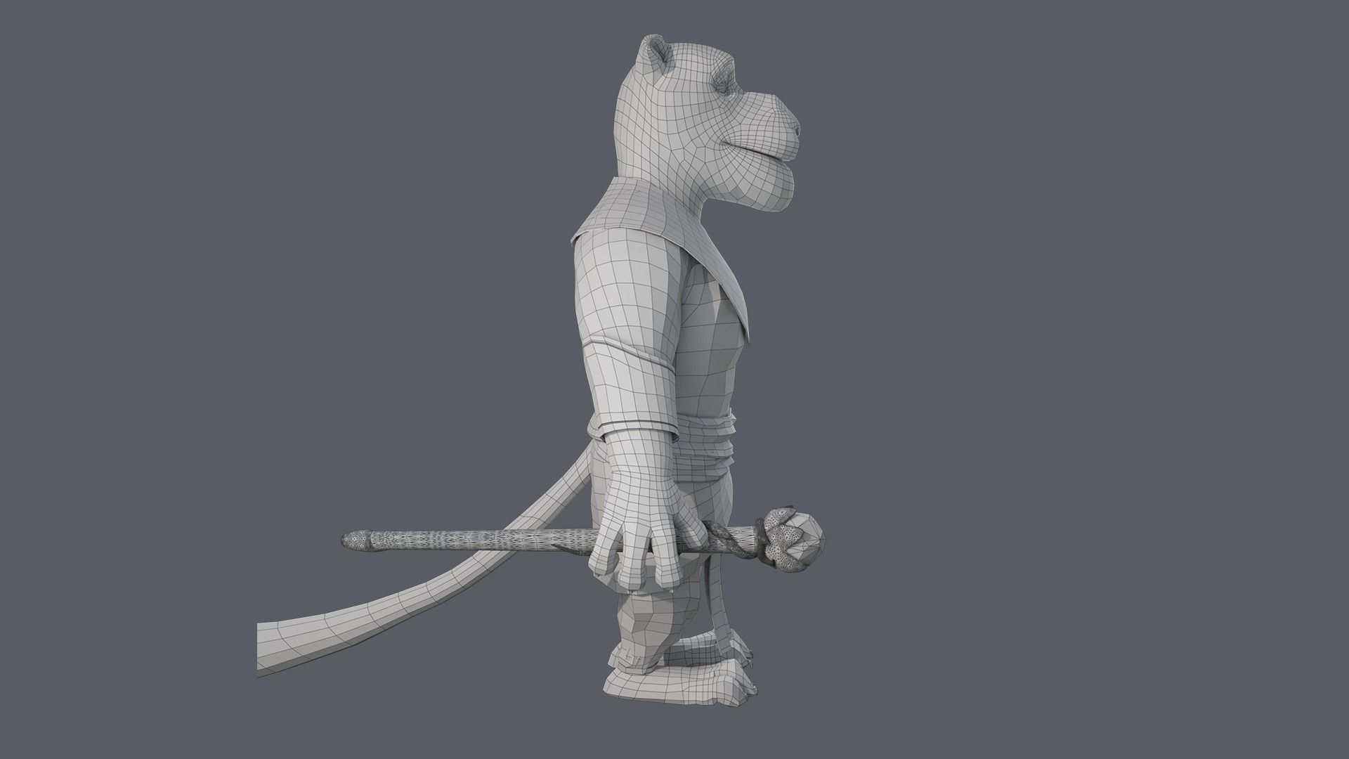 Cartoon Lion Rigged 3D model_22