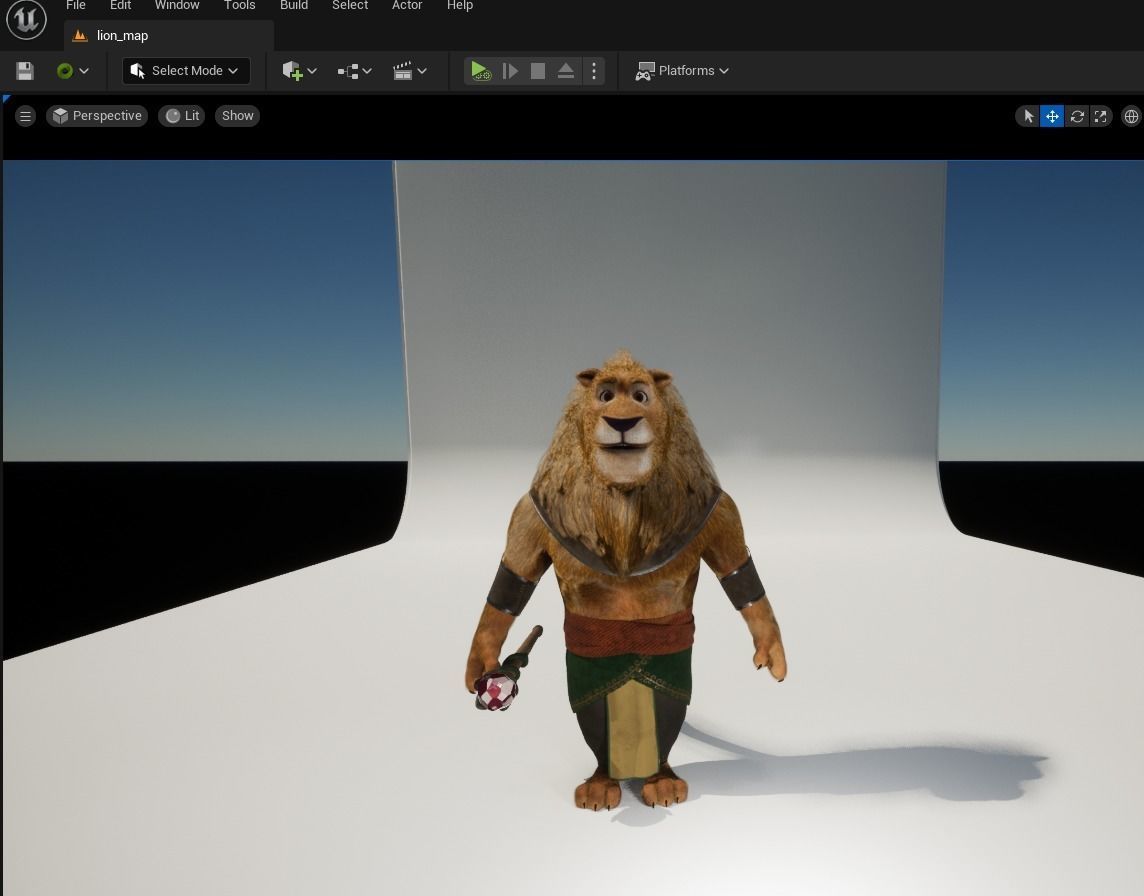 Cartoon Lion Rigged 3D model_27
