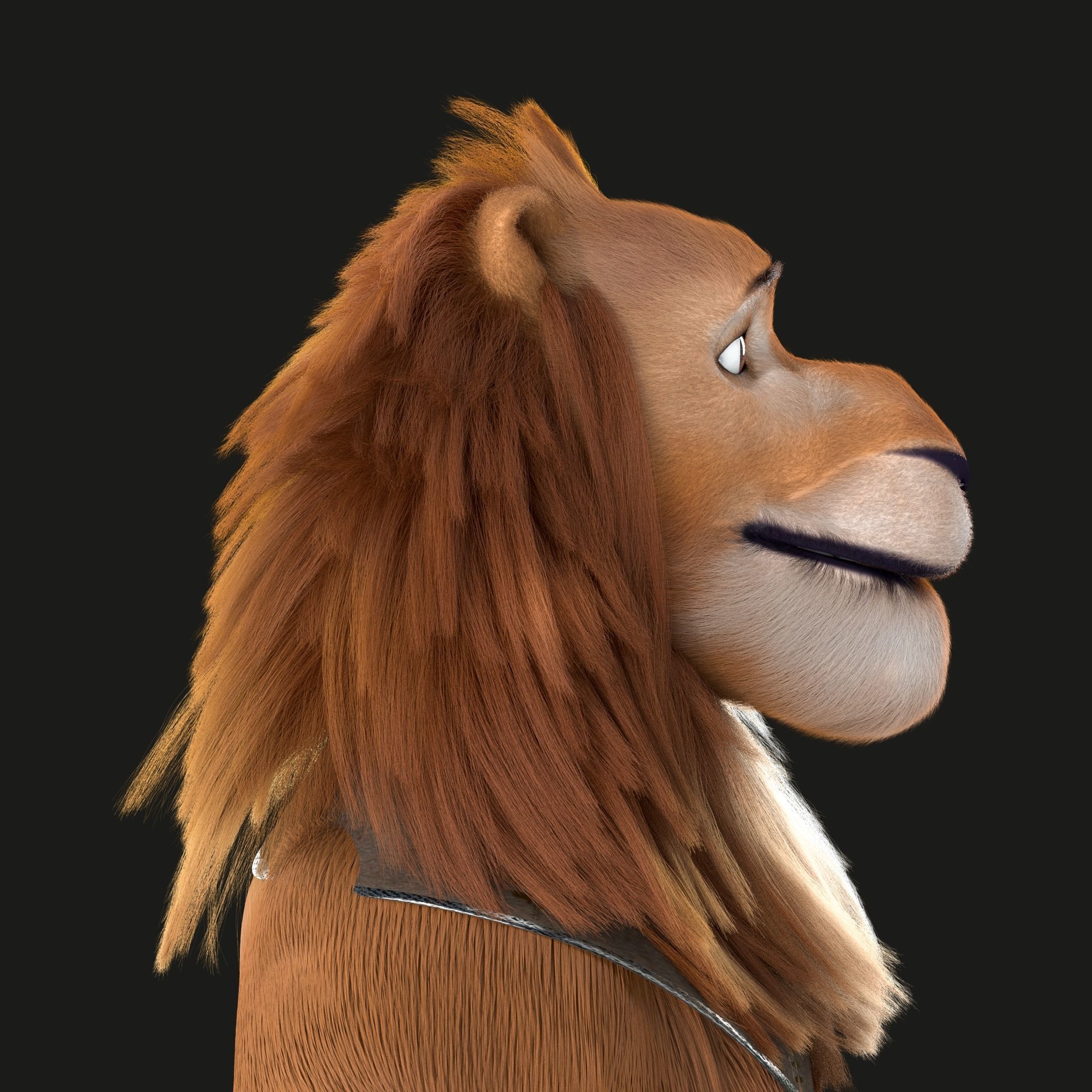 Cartoon Lion Rigged 3D model_15