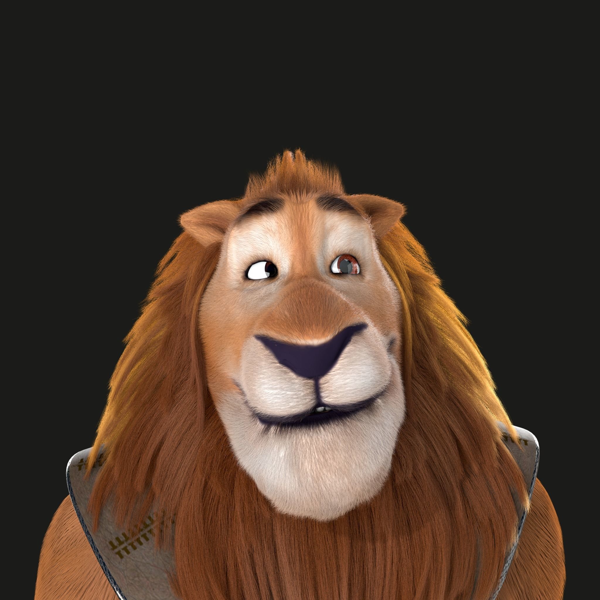 Cartoon Lion Rigged 3D model_1