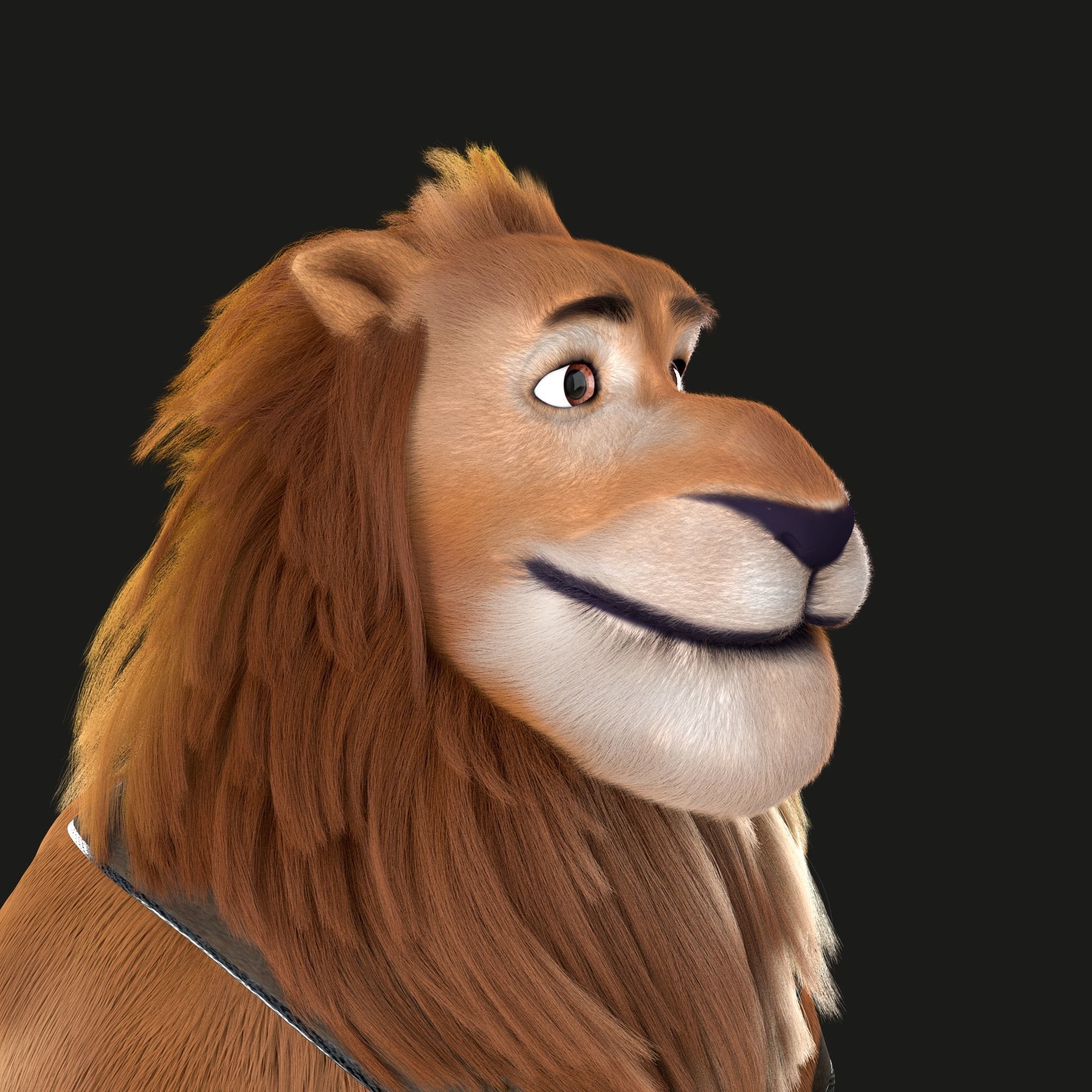 Cartoon Lion Rigged 3D model_14