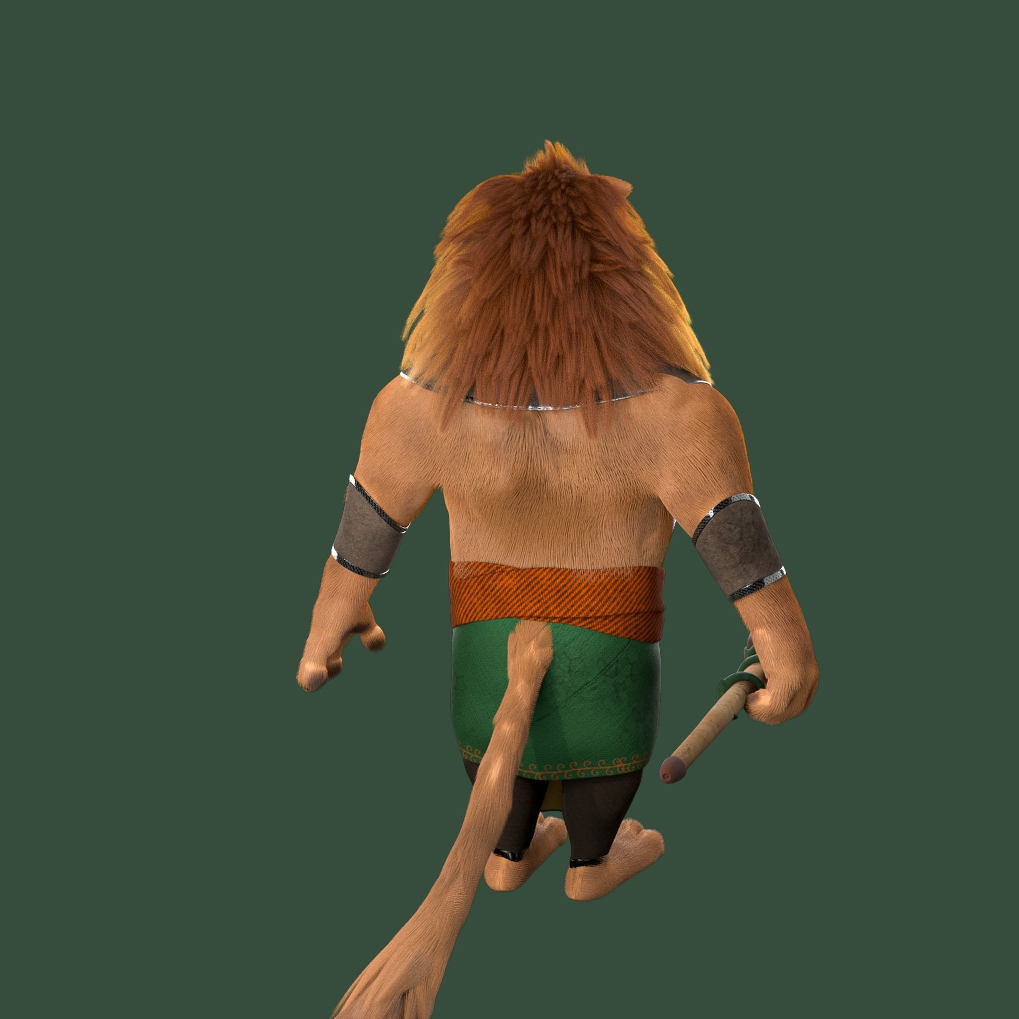Cartoon Lion Rigged 3D model_10