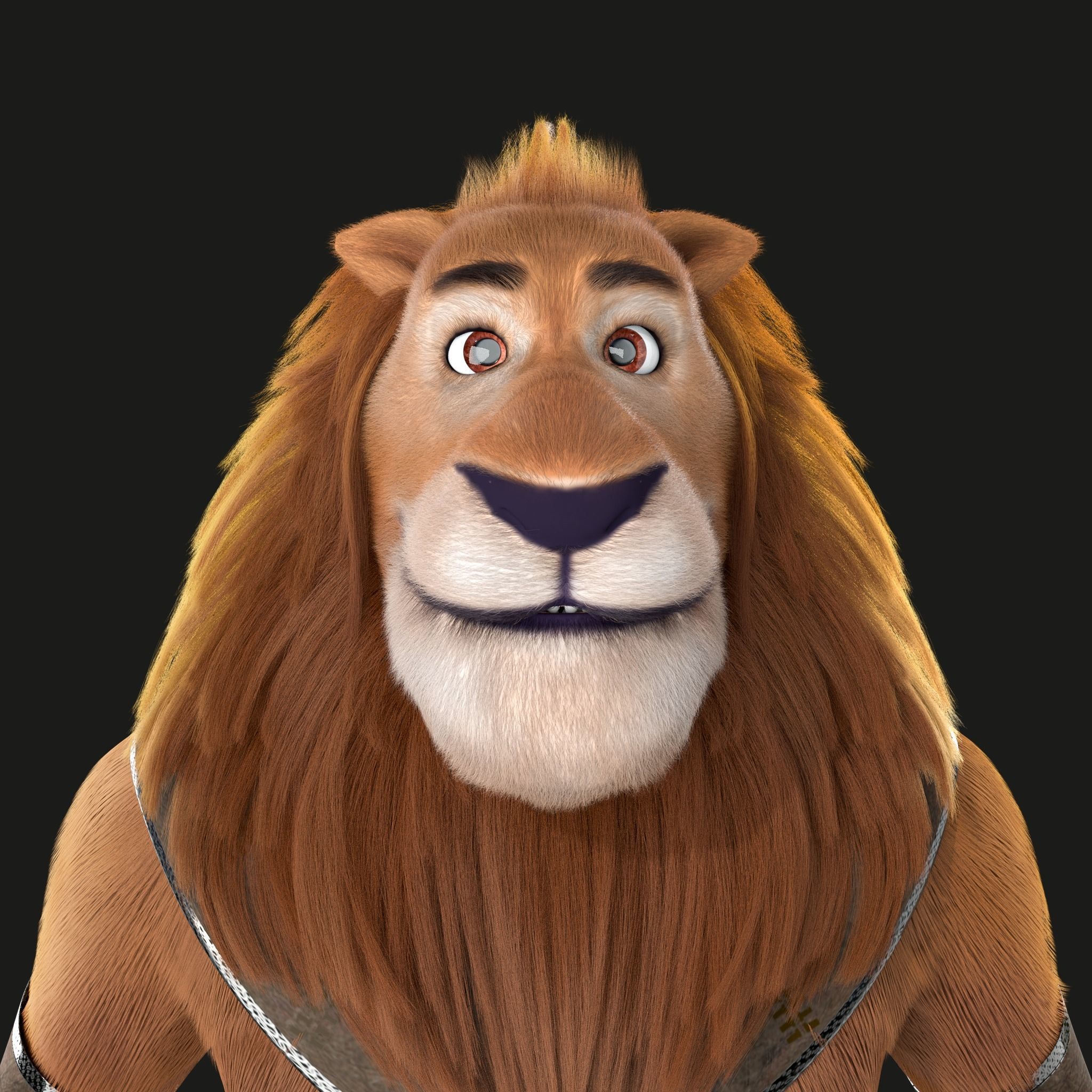 Cartoon Lion Rigged 3D model_13