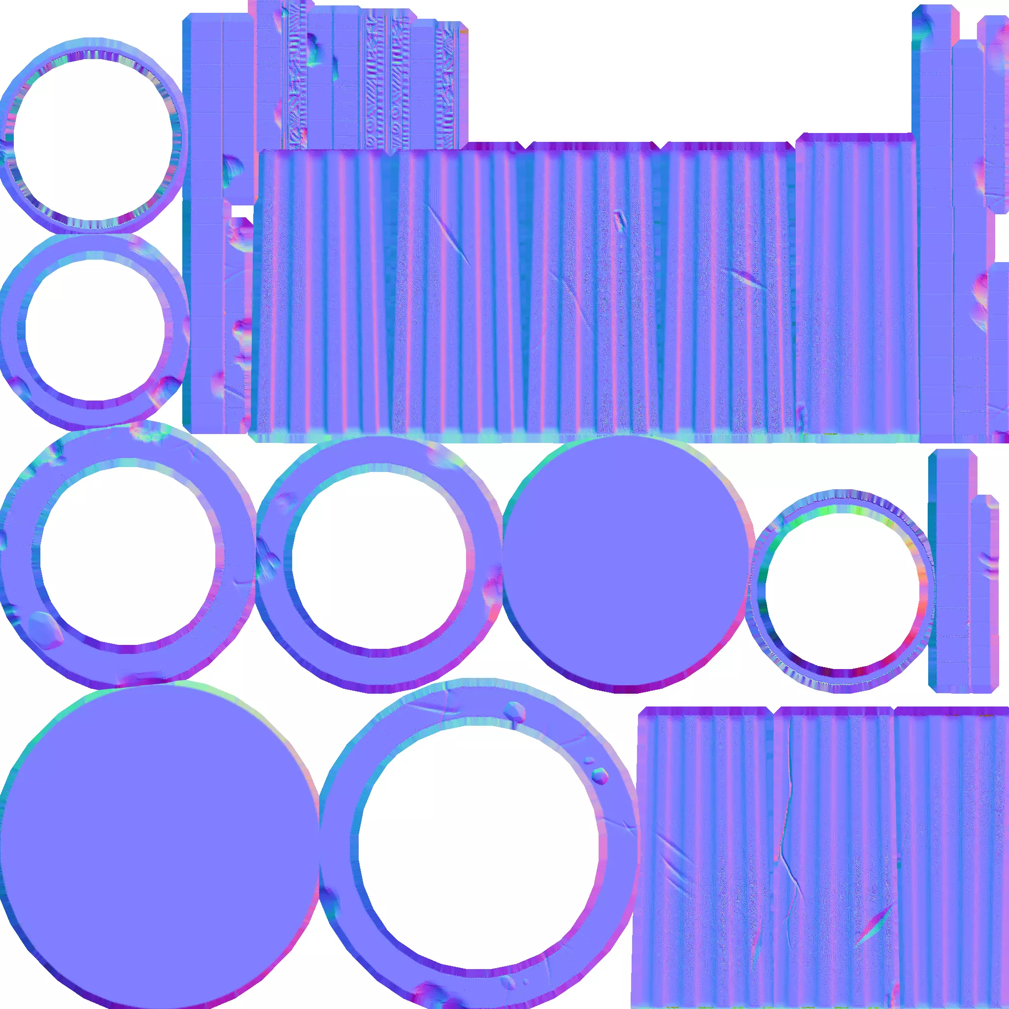 pillar set of circles Free 3D model