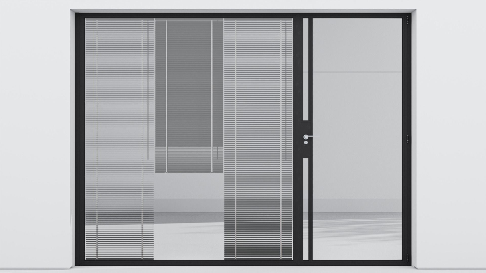 Aluminium door 22 3D model_2