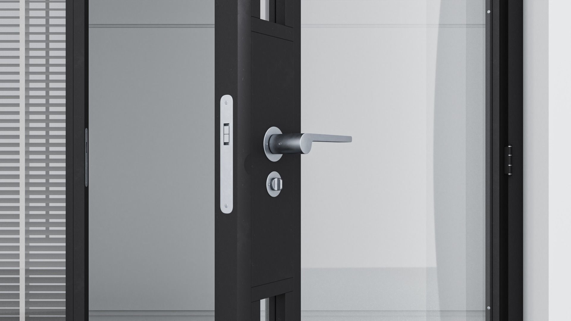 Aluminium door 22 3D model_3