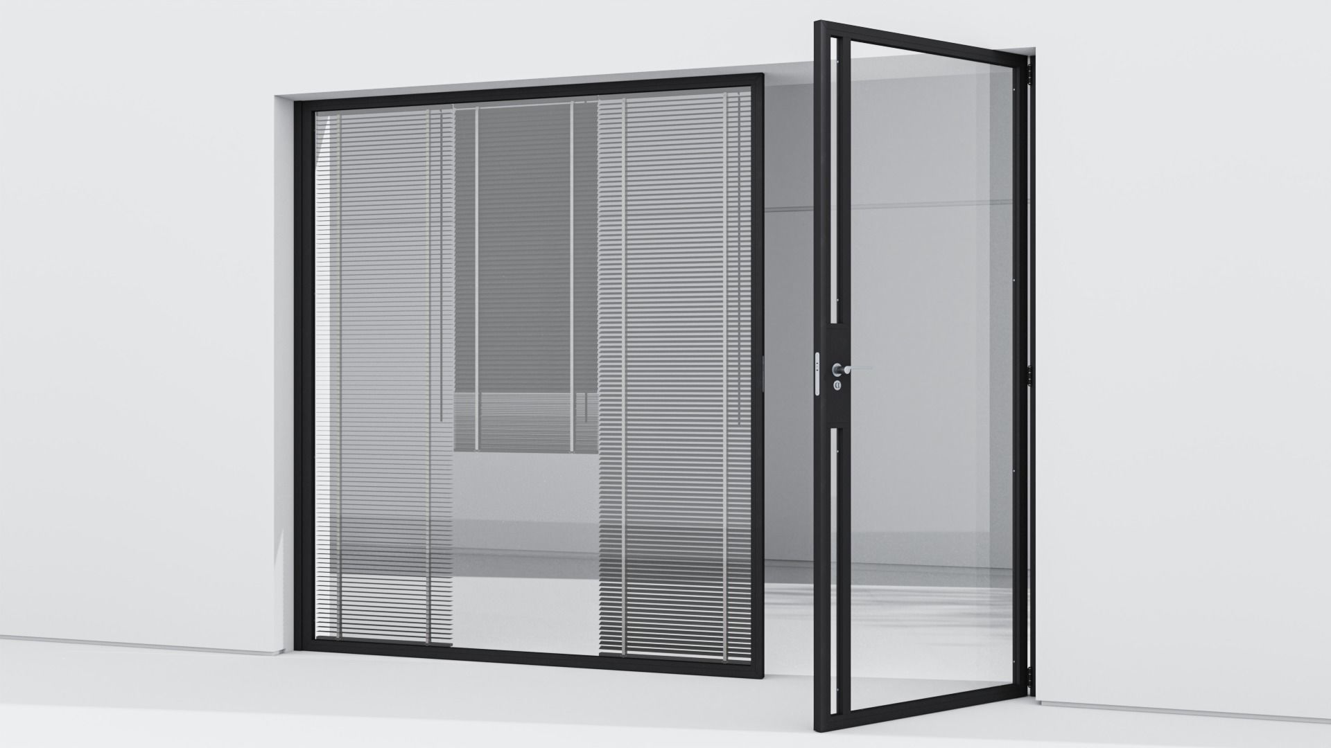 Aluminium door 22 3D model_1