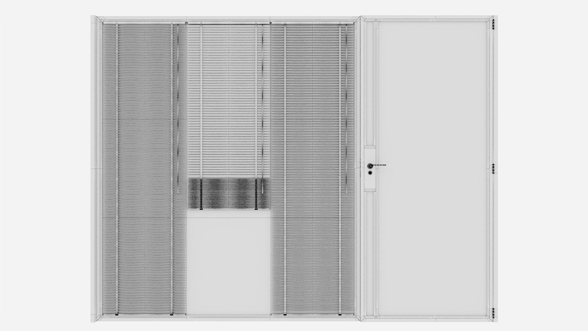 Aluminium door 22 3D model_7