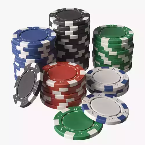 Poker Chips 3D Low-poly 3D model