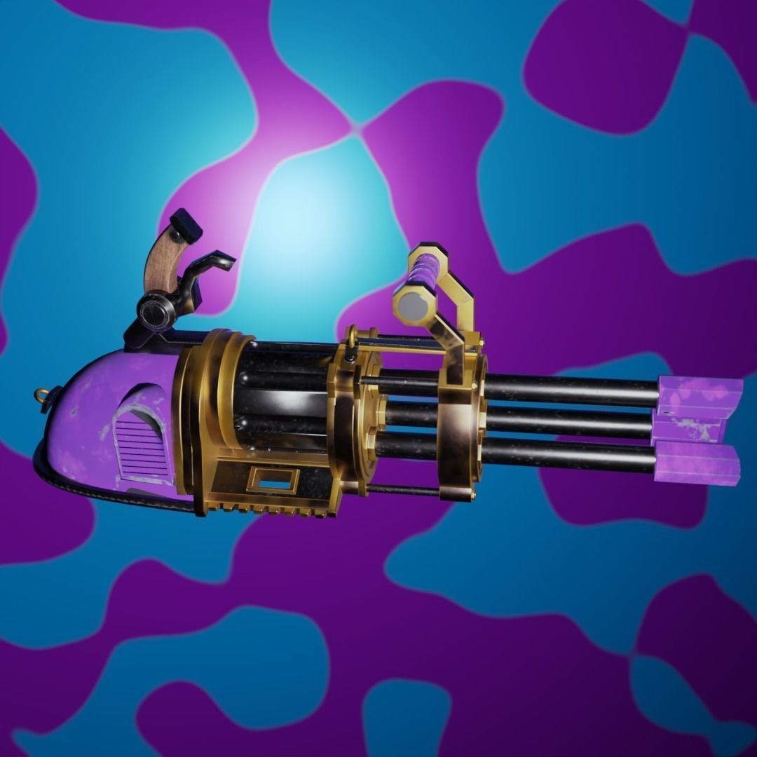 Arcane Jinx Minigun 3D model_2