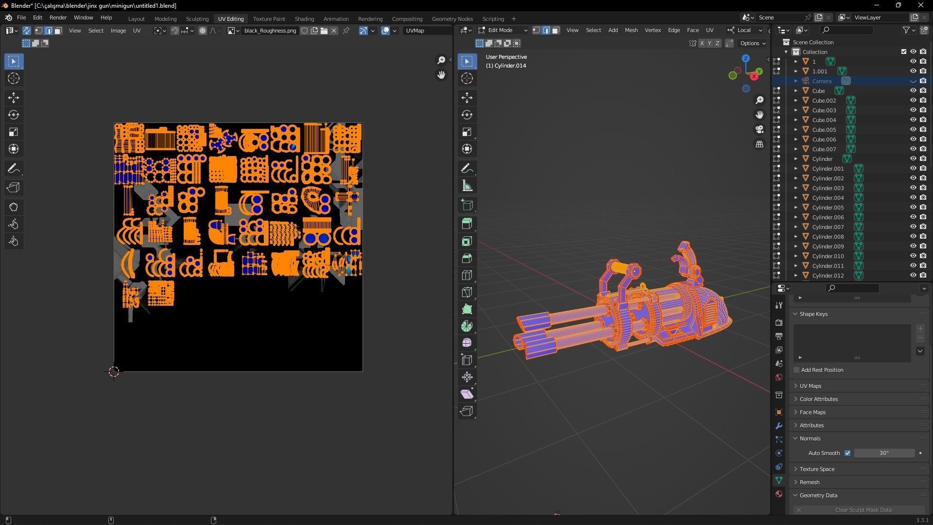 Arcane Jinx Minigun 3D model_4
