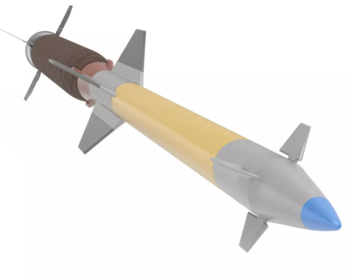 Pantsir S1 Two-Stage Missile 57E6E 3D model_0