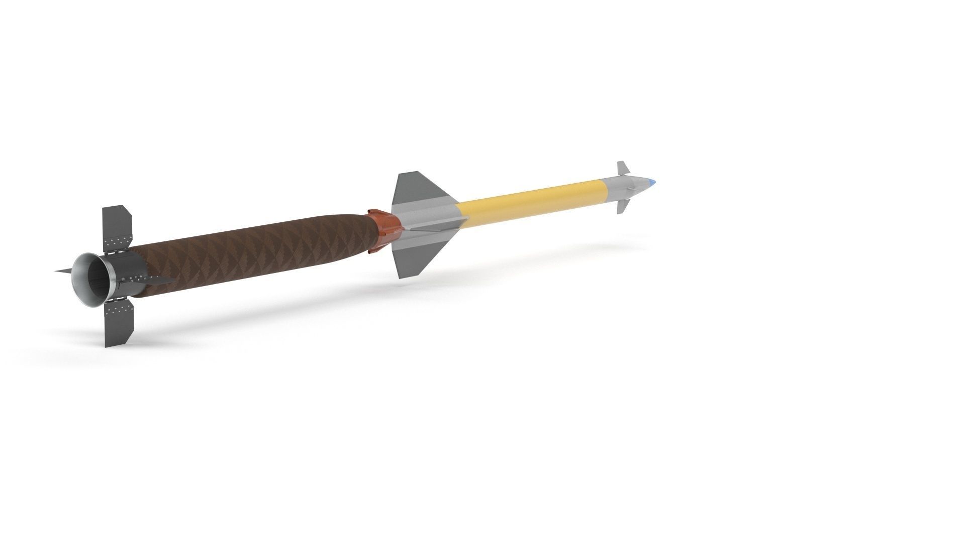 Pantsir S1 Two-Stage Missile 57E6E 3D model_21