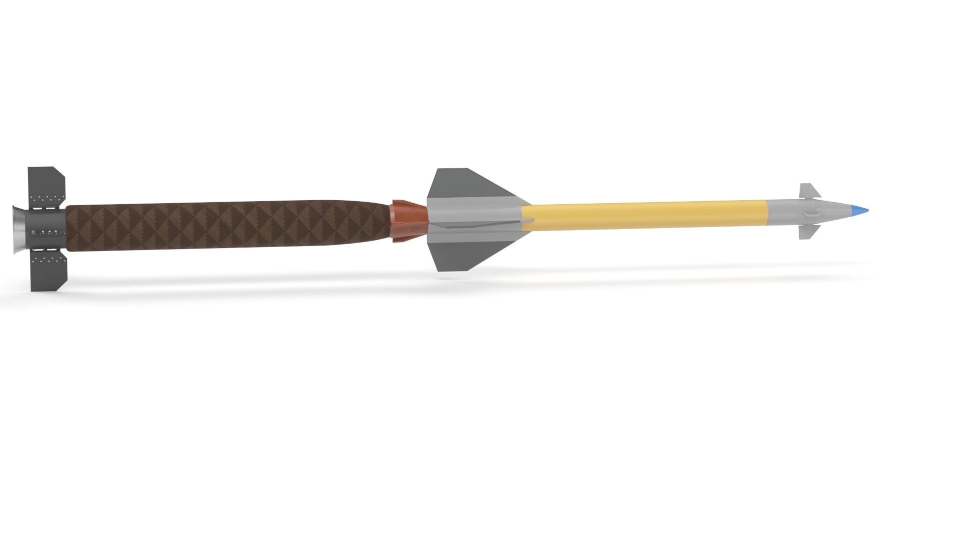 Pantsir S1 Two-Stage Missile 57E6E 3D model_19