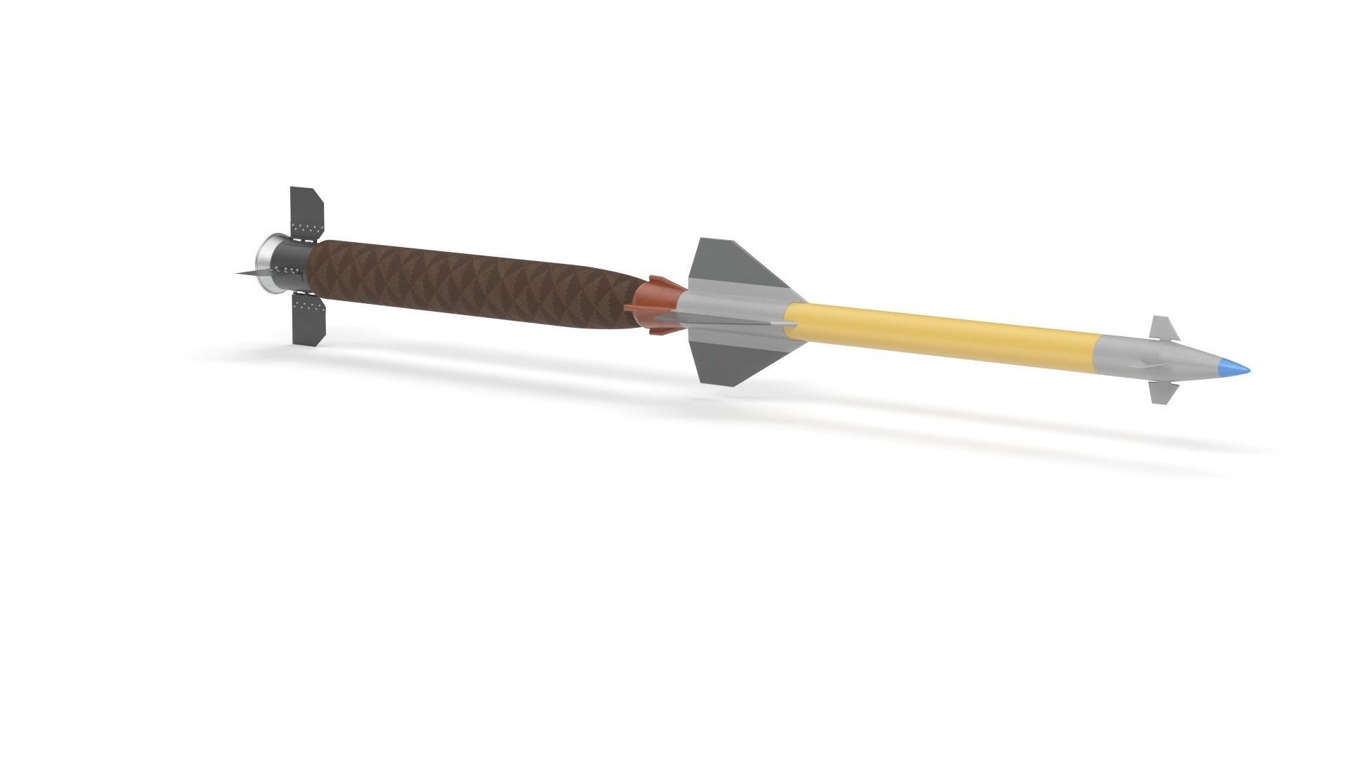 Pantsir S1 Two-Stage Missile 57E6E 3D model_33