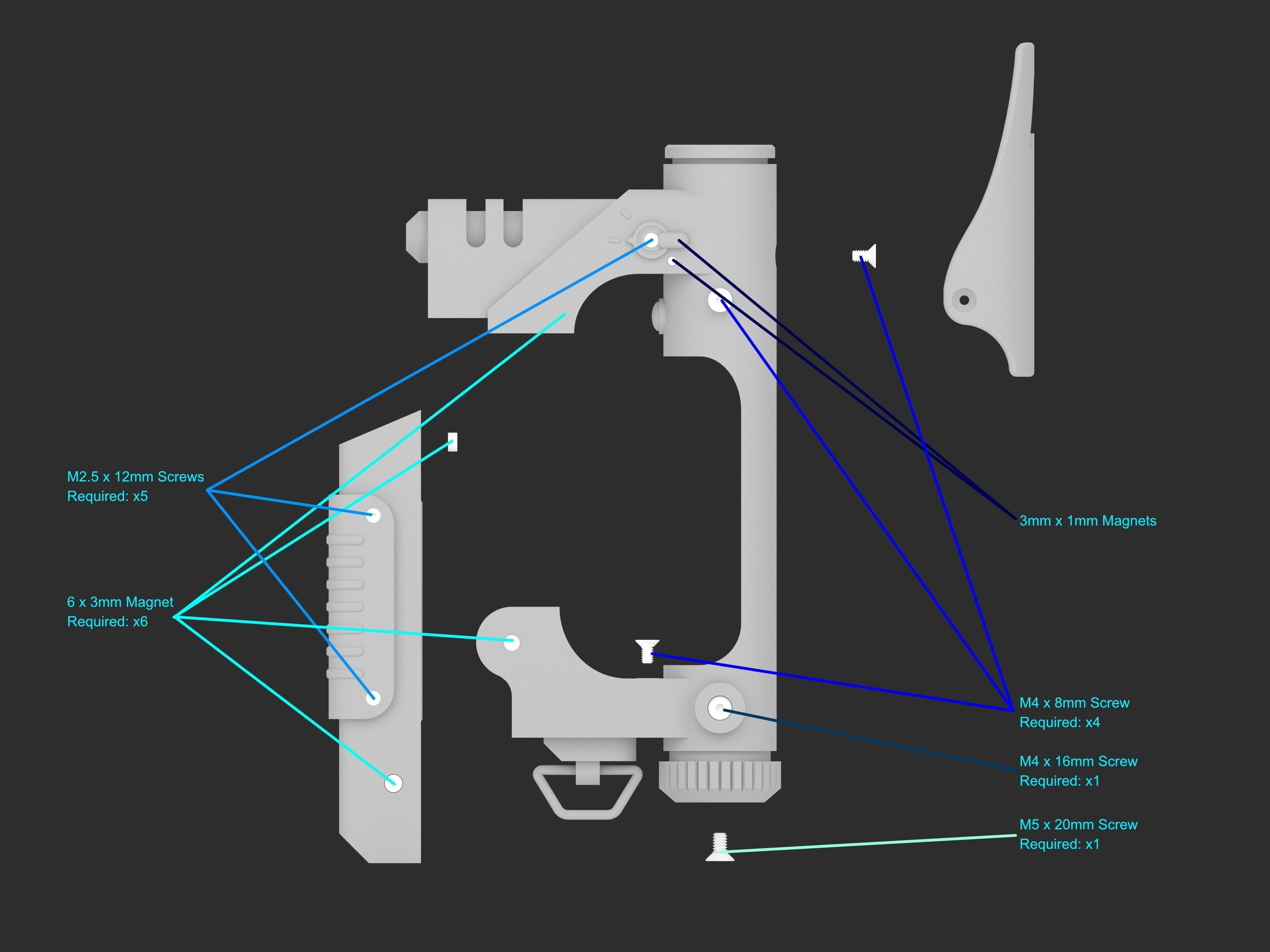 Lightsaber Blaster 3D print model_3
