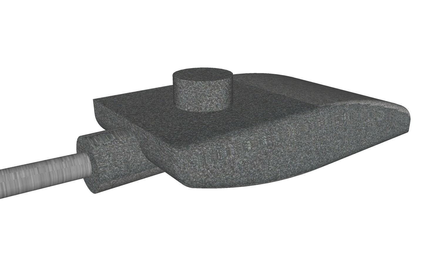 Concrete Lamp Post - Light Pole - Light Post - Street Light 51 3D model_6