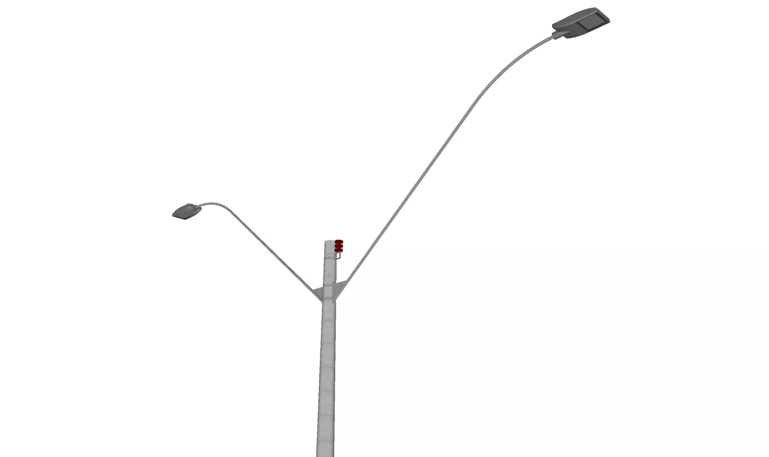 Concrete Lamp Post - Light Pole - Light Post - Street Light 51 3D model_0