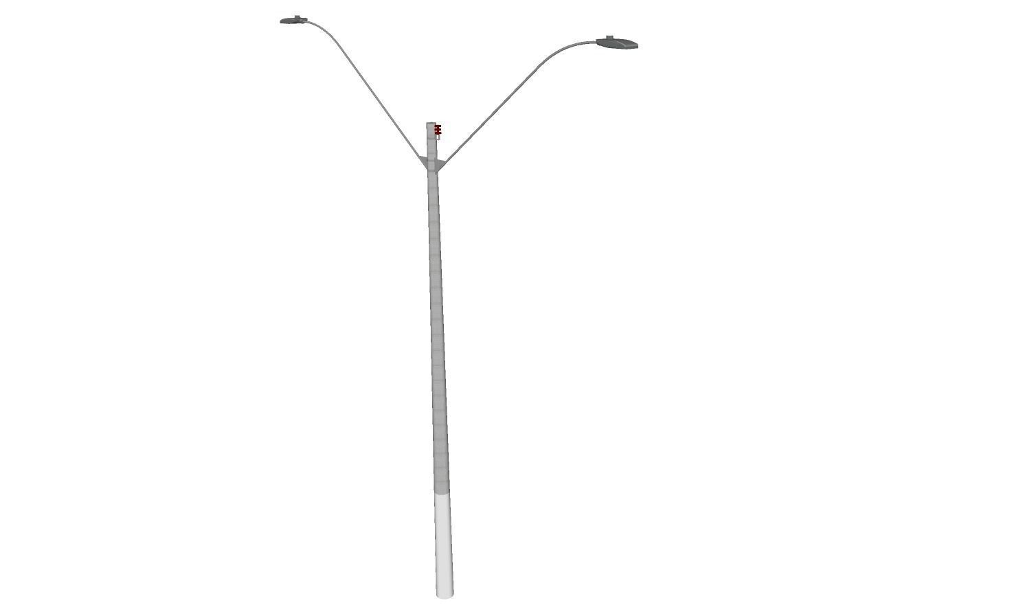 Concrete Lamp Post - Light Pole - Light Post - Street Light 51 3D model_3