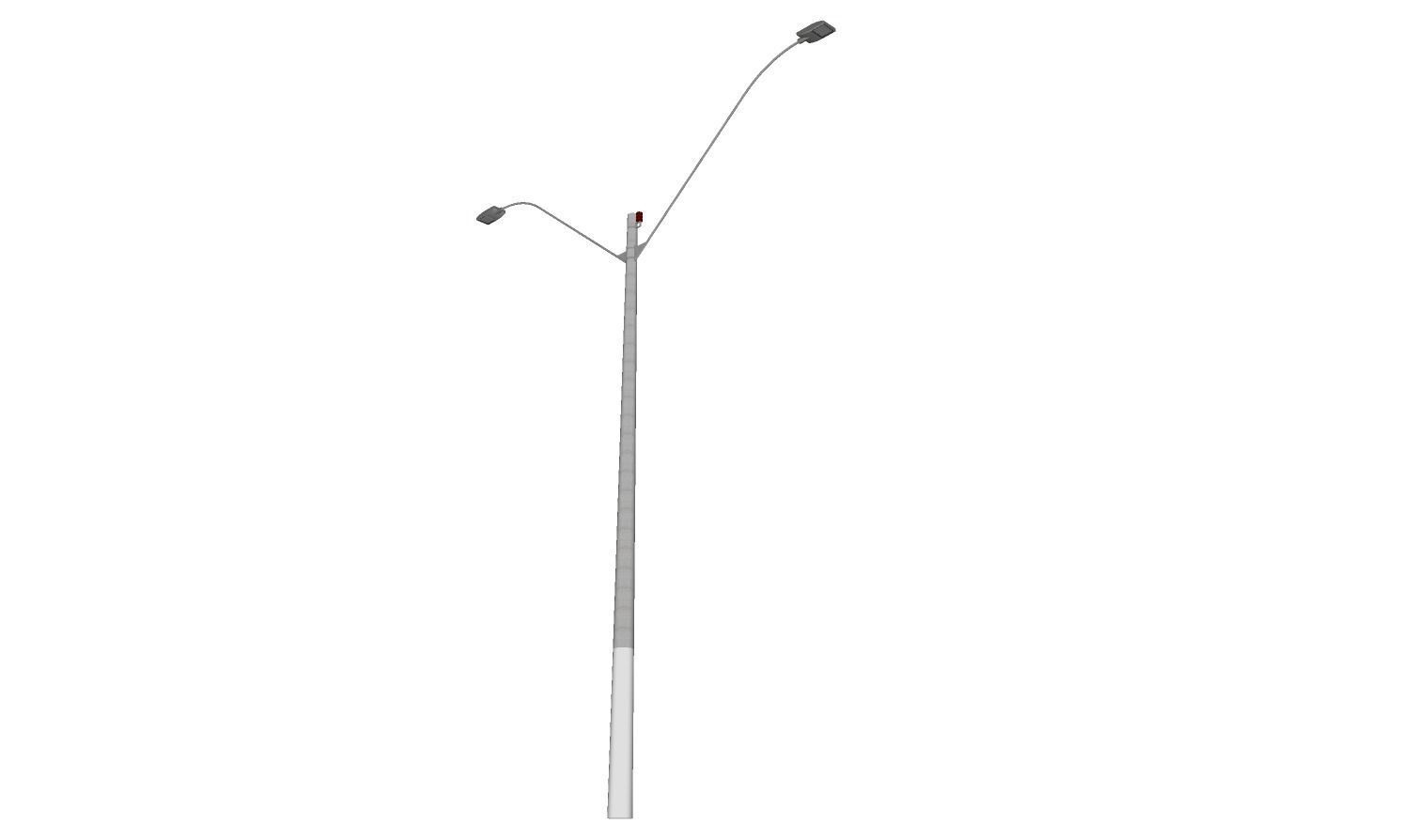 Concrete Lamp Post - Light Pole - Light Post - Street Light 51 3D model_2