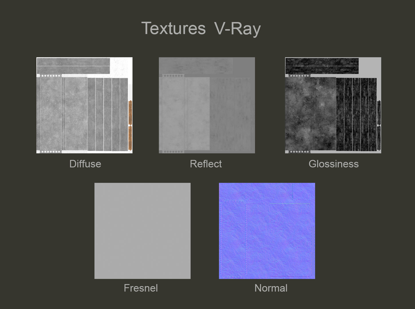 Hollow Core Concrete Slab  Low-poly 3D model_8