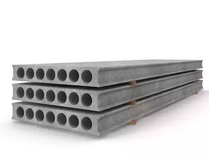 Hollow Core Concrete Slab  Low-poly 3D model