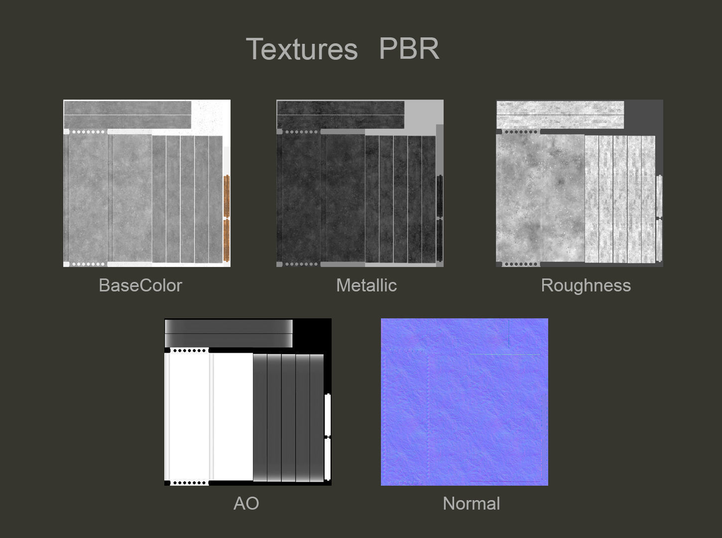 Hollow Core Concrete Slab  Low-poly 3D model_7